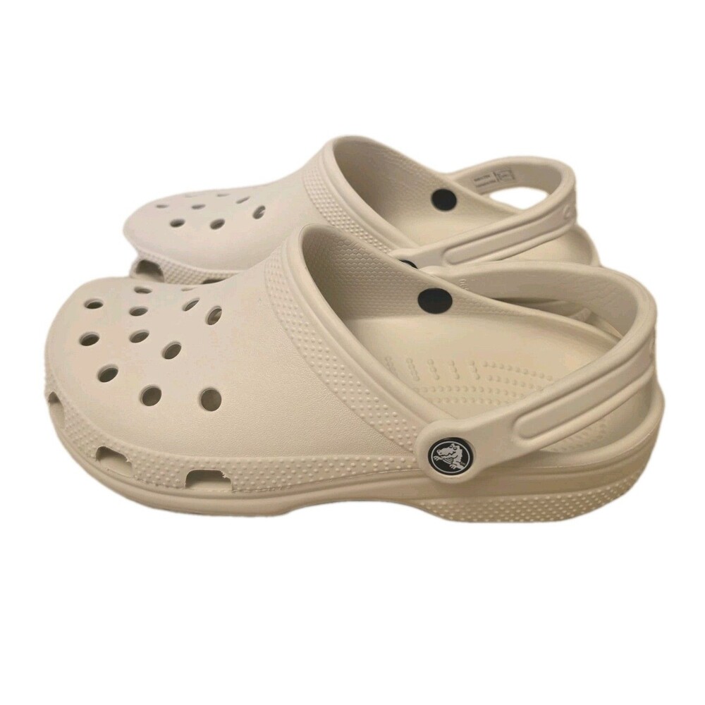 Crocs Unisex Classic Clog Off White/Beige, Size Mens 7 Womens 9